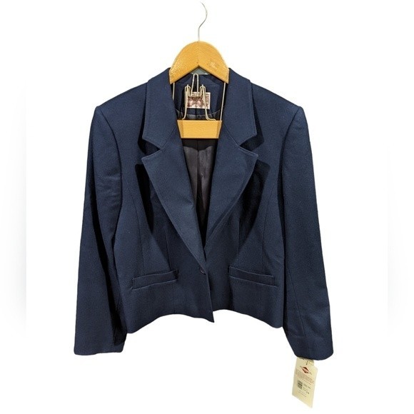 Pendleton Jackets & Blazers - Vintage Pendleton 100% Virgin Wool Blazer Women's Size 14 Petite Navy